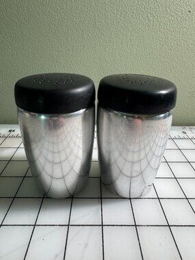 Vintage West Bend Plain Aluminum Salt & Pepper Shakers No Design MCM